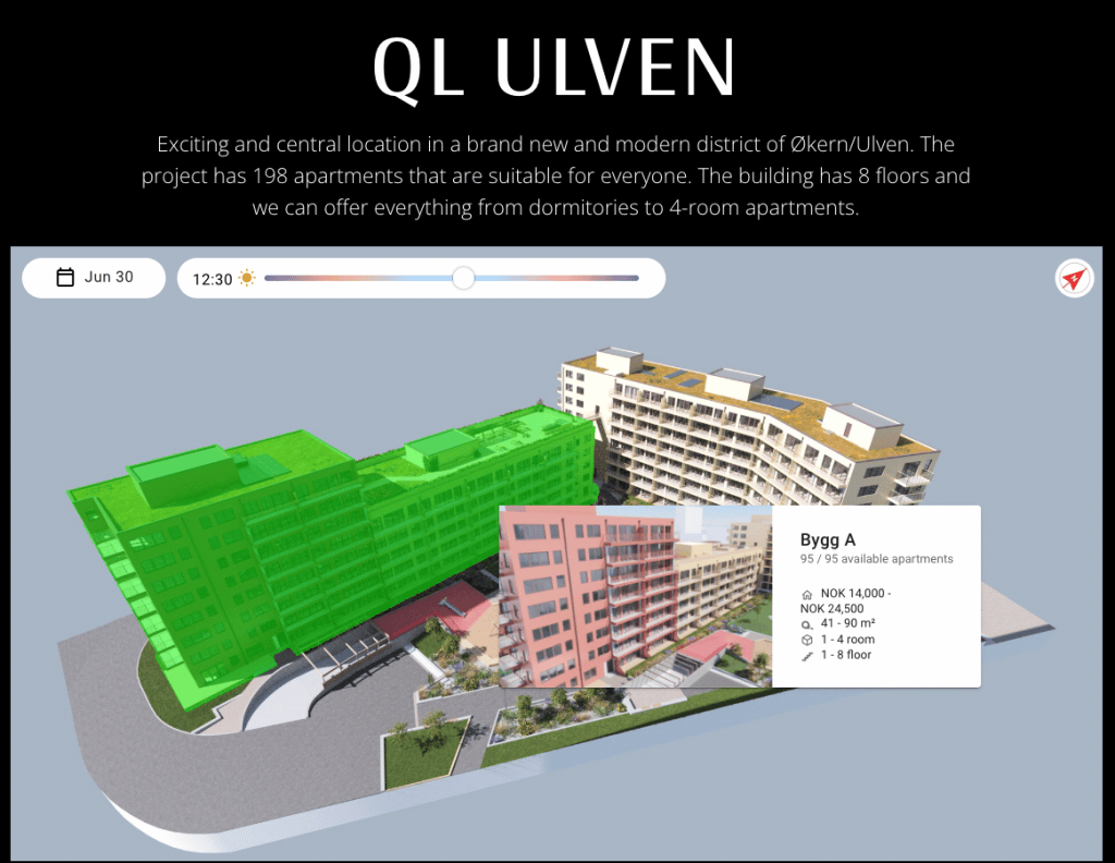 Qulaity Living Ulven-prosjektet, Qispace Building Chooser